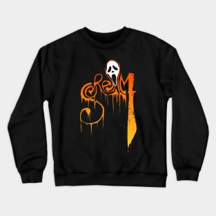 scream VI  (Scream 6) scary horror movie graphic design by ironpalette Crewneck Sweatshirt